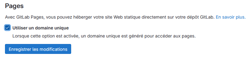 Domaine unique